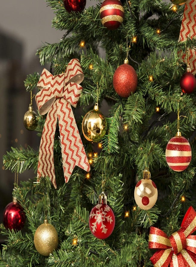 Deritec Christmas Ball Ornaments 50pcs Christmas Tree Ball Shatterproof Christmas Hanging Balls Decorations 1.57'' Plastic Baubles Red and Gold Xmas Balls for Christmas Holiday Party Wedding Home Decor - Image 4